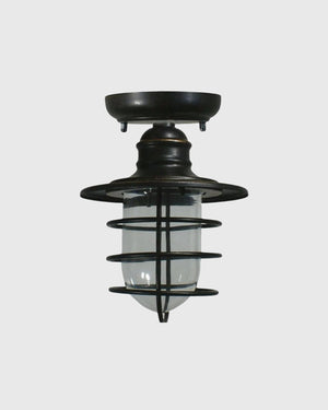 Antique Bronze Industrial Nautical Flush Mount Ceiling Light | Lighting Collective