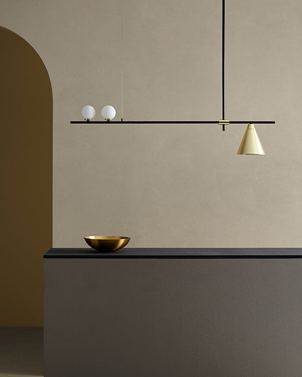 Minimalist Counter Weight Linear Pendant
