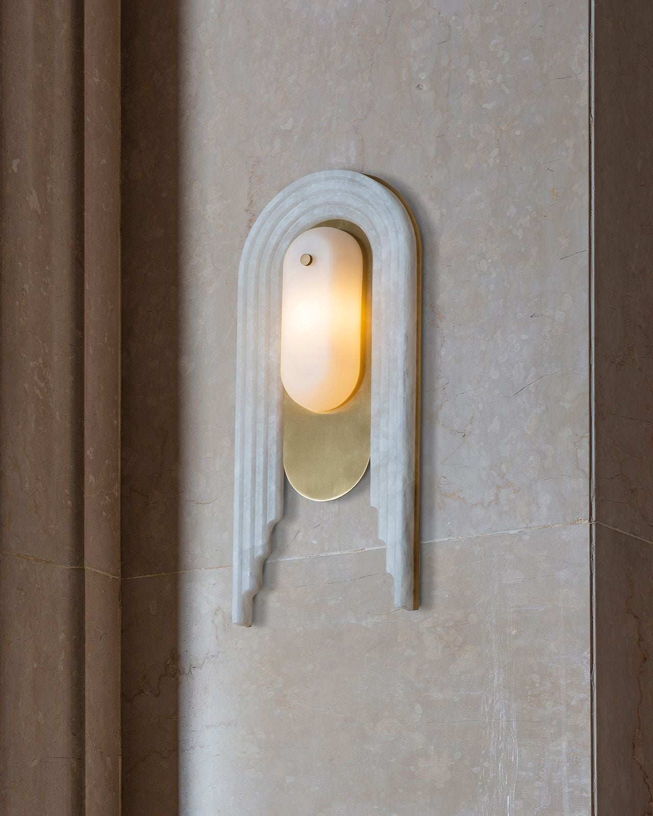 Art Series | Arched Alabaster Wall Light | Lighting Collective