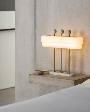 Art Series | Etched Opal Glass Table Lamp - Lighting Collective