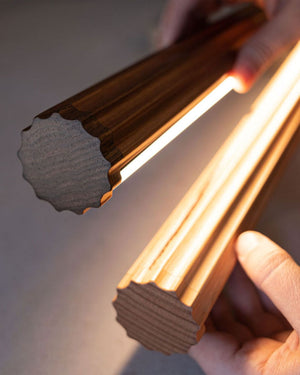 Australian Fluted Timber Linear Pendant - Lighting Collective