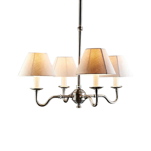 Baroque Inspired Brass Chandelier | Lighting Collective | silver and ivory