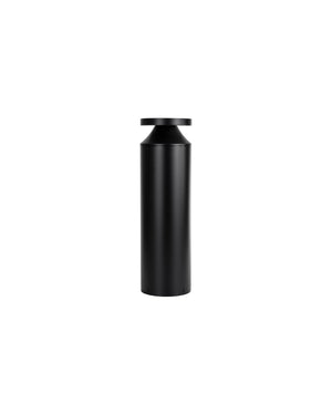 Black Minimalist LED Bollard Light, 540mm of powder coated aluminium under a flat disc cap.
