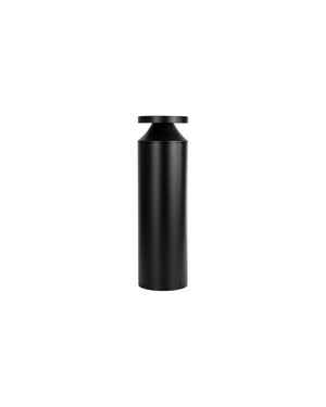 Black Minimalist LED Bollard Light, 540mm of powder coated aluminium under a flat disc cap.
