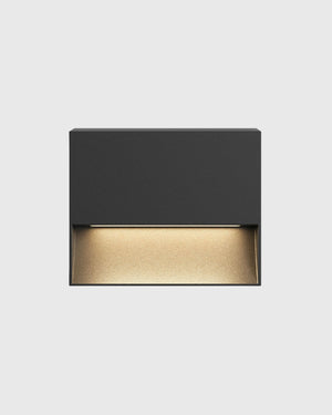 Small black square step light front view