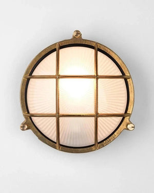 Caged Brass Wall Light-Lighting Collective