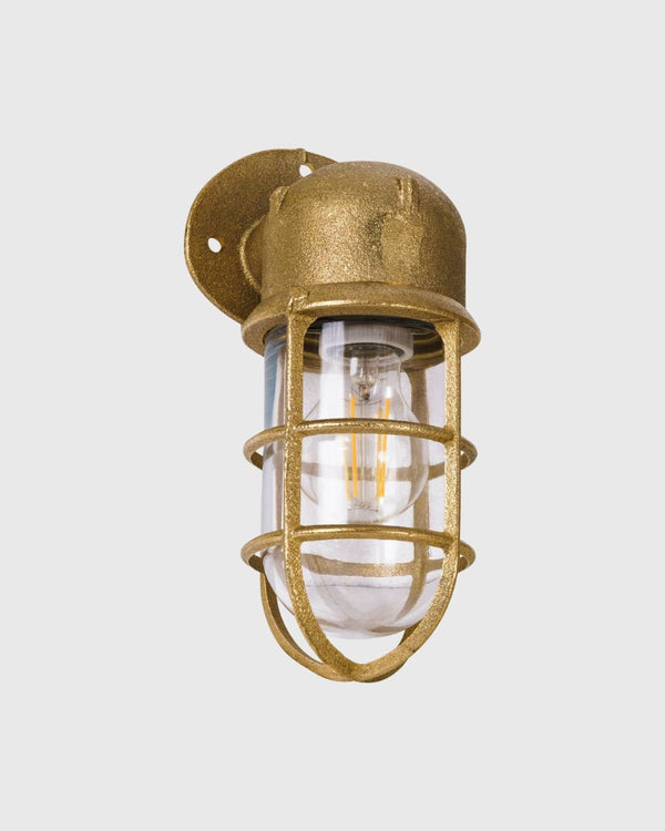 Caged Solid Brass Wall Light