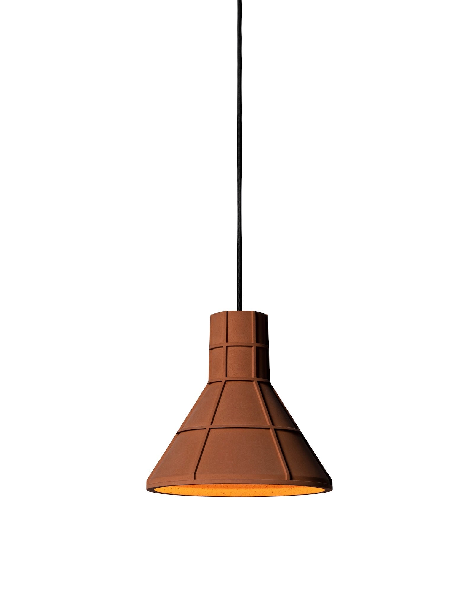 Cast Earth Ribbed Cone Pendant | Nongzao | Lighting Collective