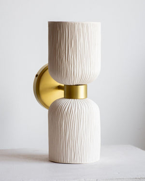 Ceramic Cylindrical Double Wall Light - Lighting Collective