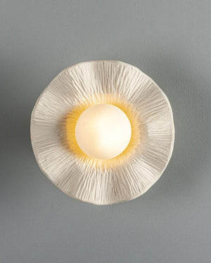 Ceramic Grooved Wall Light - Lighting Collective