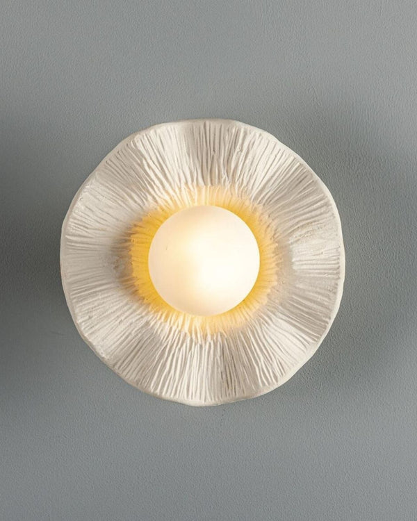 Ceramic Grooved Wall Light