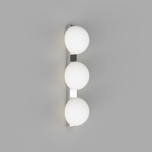 Chrome 3 Light Orb Dome Wall Light