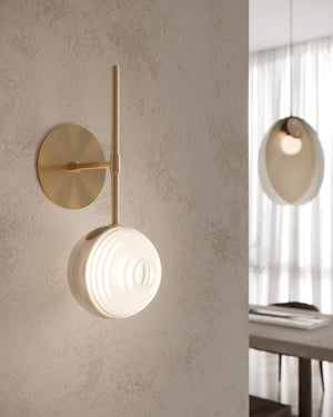 Circular Shiny and Matte Crystal Wall Light | Interior | Lighting Collective
