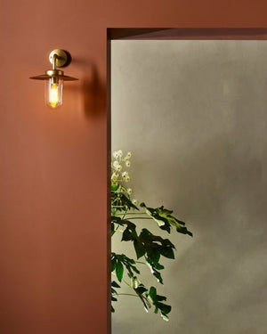Classic Natural Brass Exterior Bracket Wall Light - Lighting Collective