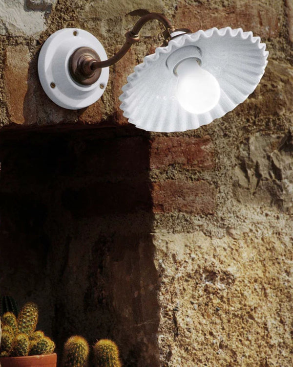 Classic Pleated Plate Wall Light