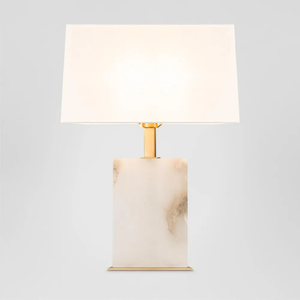 Classic Alabaster Table Lamp | Lighting Collective | light on