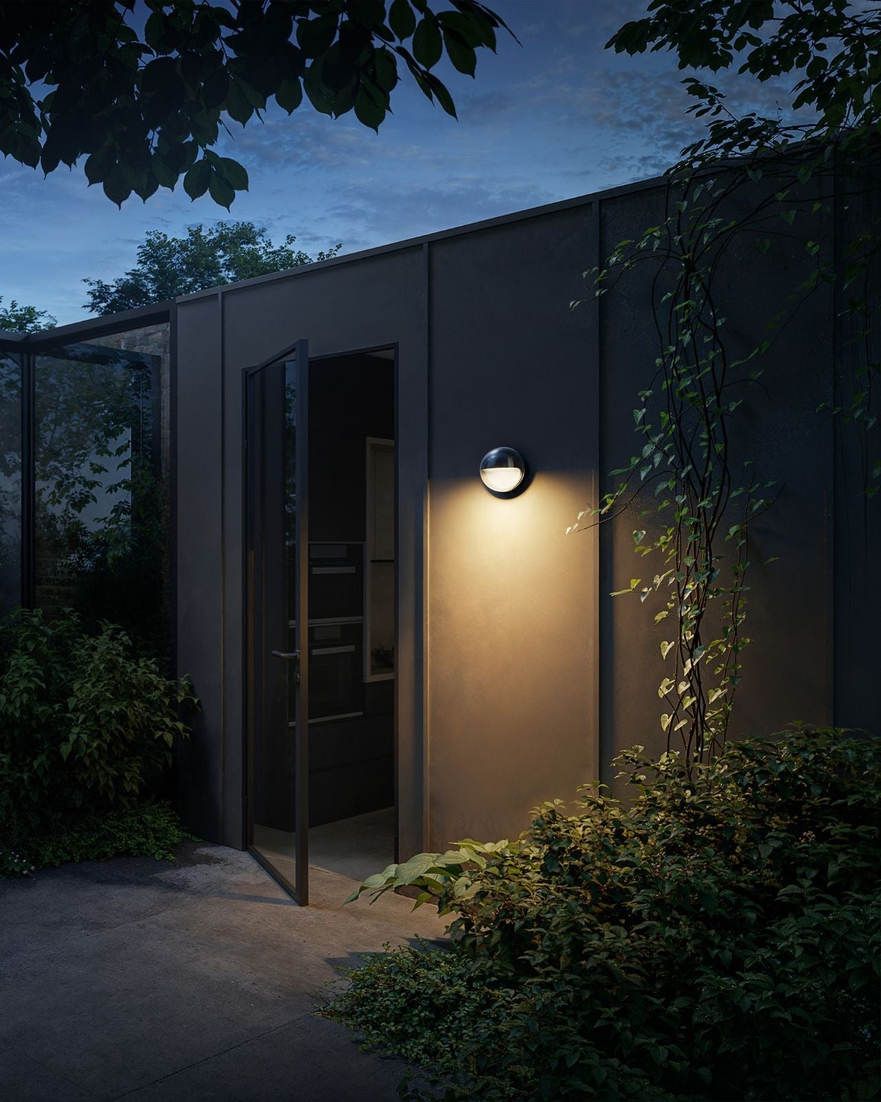 Coastal Grade Rounded Smoked Glass Wall Light | Outdoor Lighting ...