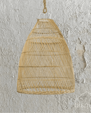 Cone Rattan Pendant Light Natural Bisque Lighintg