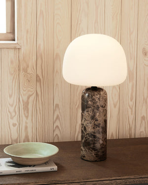 Contemporary Brown Marble Table Lamp Marble Detail 