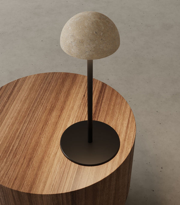 Travertine / Matte Black