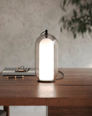Contemporary Double - Chamber Glass Table Lamp - Lighting Collective