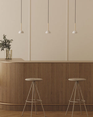 Contemporary Marble Dome Pendant - Lighting Collective