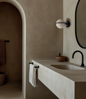 Contemporary Opal Orb Wall Light-Lighting Collective