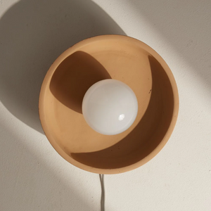 Contemporary Ceramic Dish Wall Sconce | Small | Maple Sugar