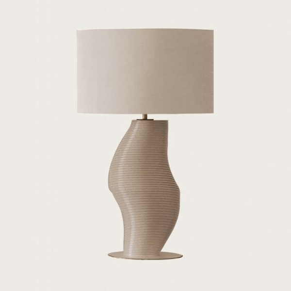 Contemporary Striped Glass Table Lamp