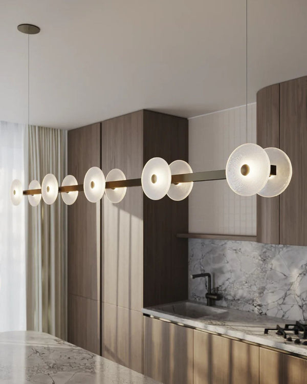 Coral Linear Bar Pendant 10lt | Frosted - Lighting Collective