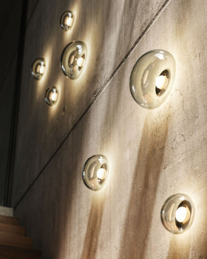 Curved Hand - Blown Bubble Wall/Ceiling Light | Dew Drops - Lighting Collective