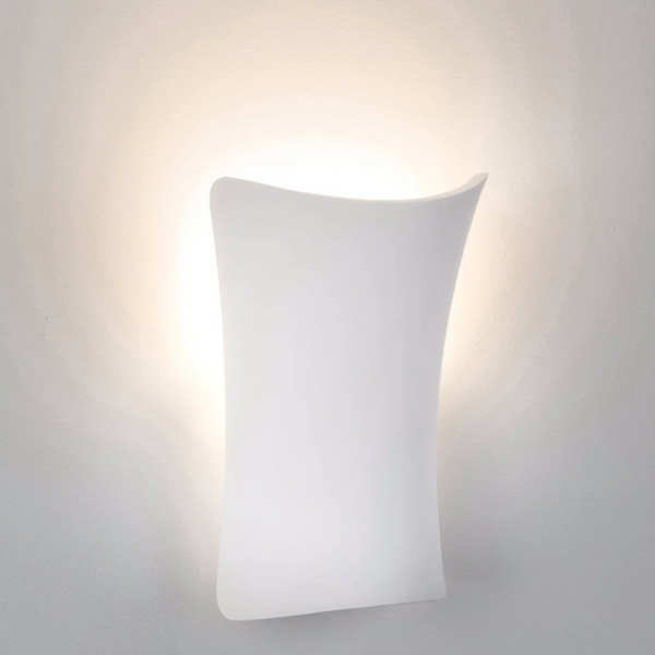 Curved Plaster Wall Light