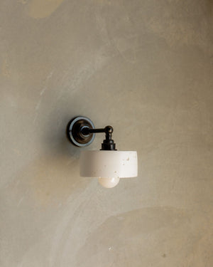 Cylindrical Concrete Straight Arm Wall Light-Lighting Collective