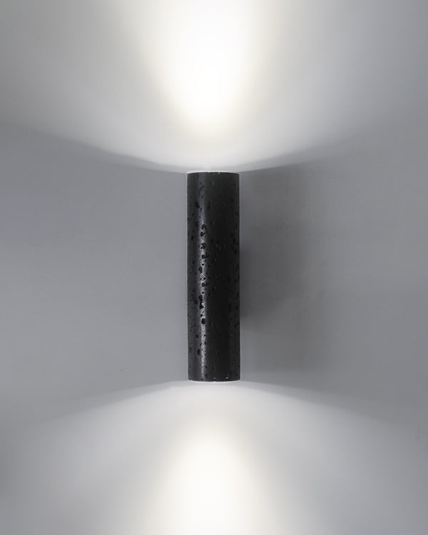Cylindrical Lava Stone Up & Down Wall Light | BUZAO