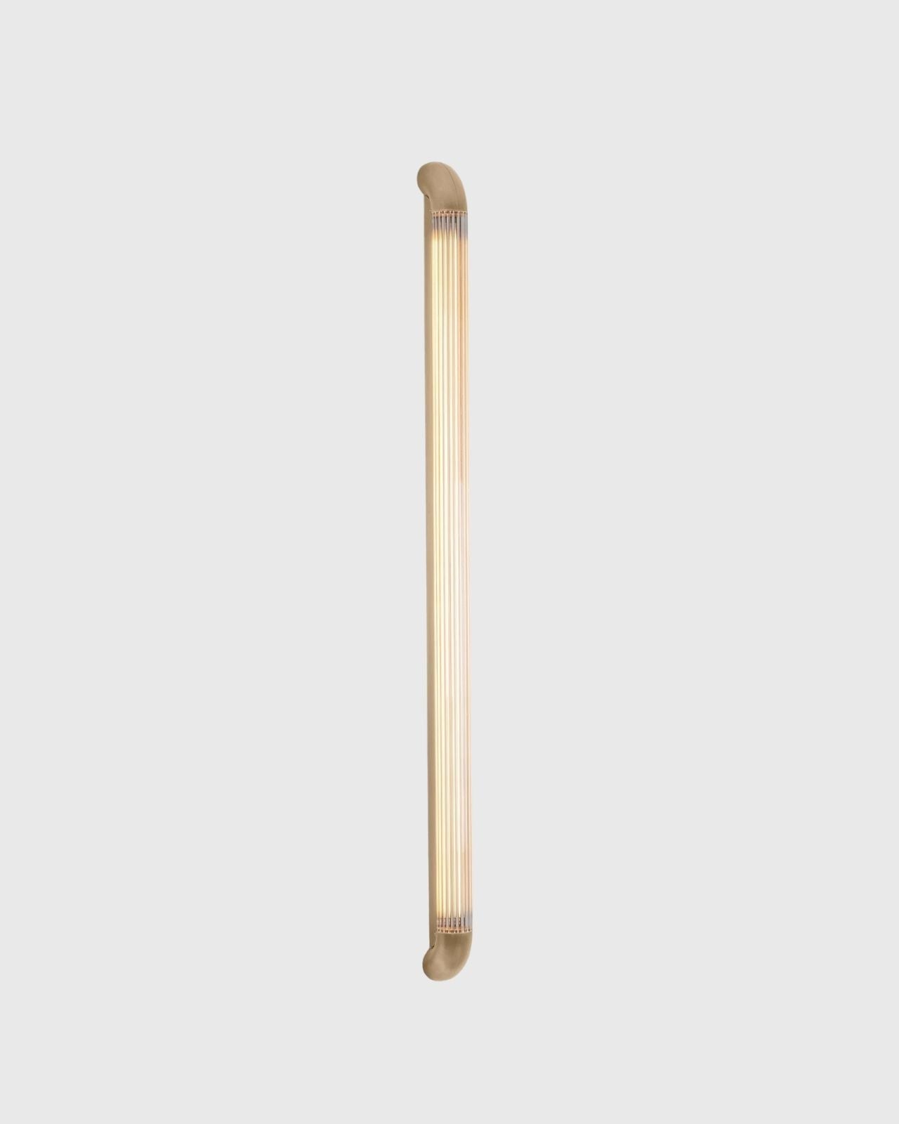 Cylindrical Linear Bathroom Reeded Glass Wall Light | Large / Satin ...