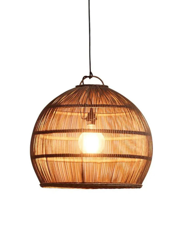 Dome Rattan Pendant Light