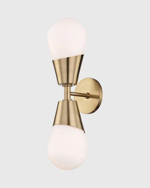 Double Minimalist Orb Wall Light | Assorted Finishes - Lighting Collective