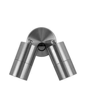 Stainless steel double shaded adjustable sensor wall light 