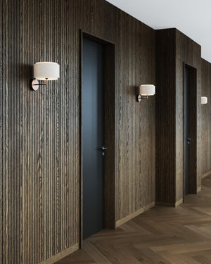 Double Shaded Fabric Wall Sconce