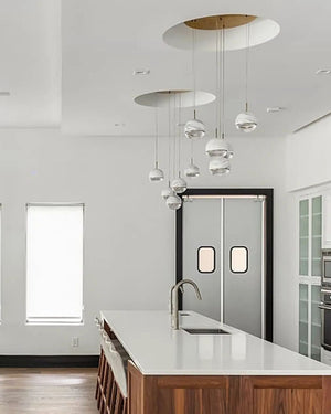 Dual Dome Marble Pendant Light - Lighting Collective