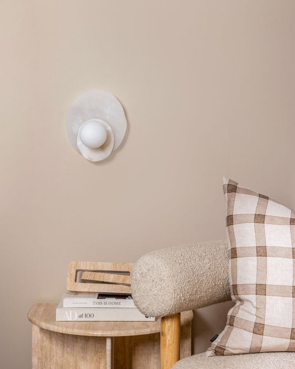 Dual Layer Alabaster Disc Wall Light