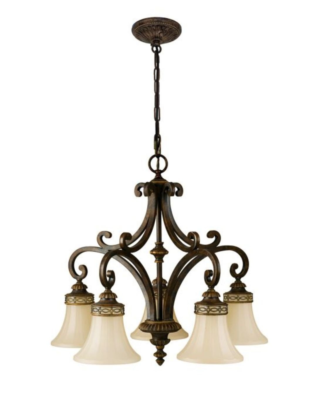 Edwardian Style 5lt Down Chandelier | Lighting Collective