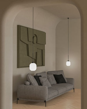 Elegant Curved Glass Pendant Light | Lighting Collective