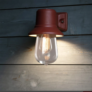 Exterior Industrial Tuscan Ceramic Wall Light | Lighting Collective | red wine finish