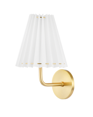 Transitional Pleated Wall Light