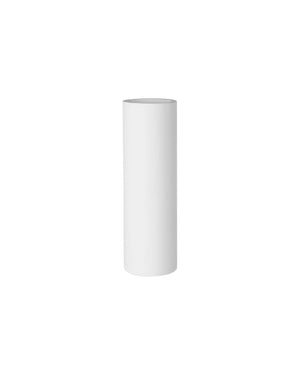 Flush Up & Down Plaster Wall Light in white showing cylindrical body and flush wall mount profile