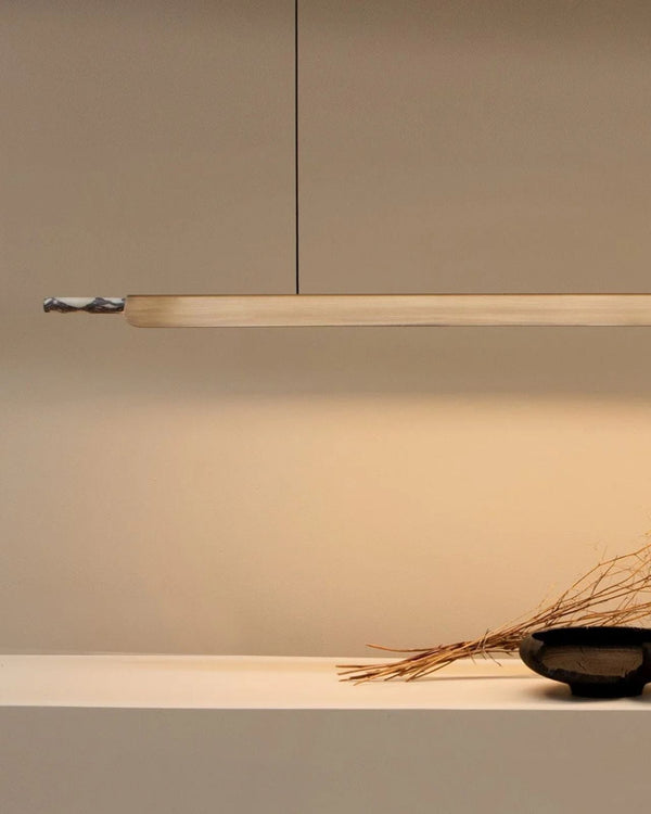 1250mm / Brushed Brass / Arabescato White