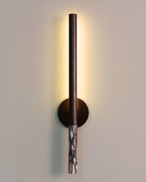 Formation Wall Sconce | Bronze Patina | Calacatta Viola | Lighting Collective
