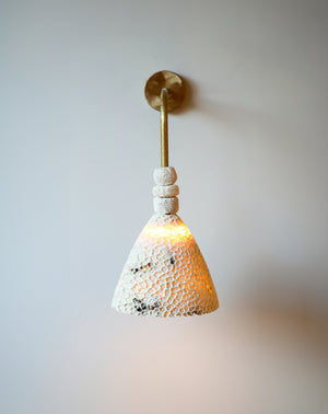 Fossil Coral Arc Cone Wall Light | Medium | 3 Beads