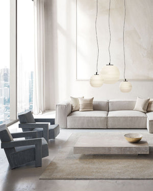 Frosted Glass Lantern Suspended Pendant-Lighting Collective
